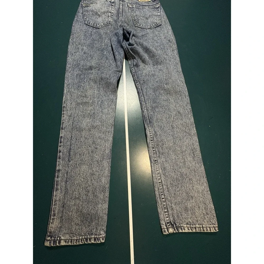 Vintage LEVIS 512 Silvertab Jeans Men 32x34 Slim Taper Acid-Wash 90s Made In USA
